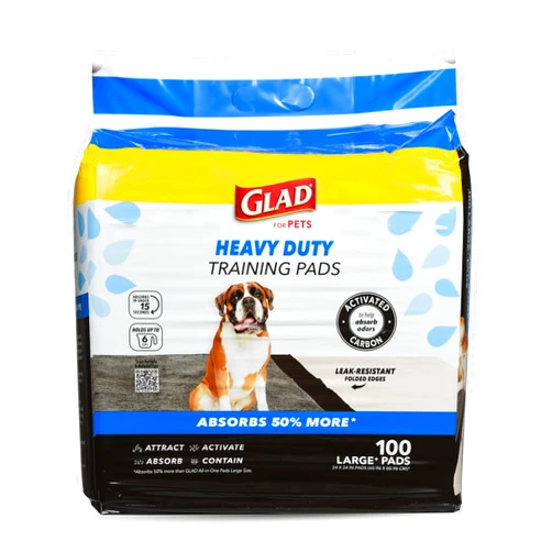 Glad for Pets Heavy Duty Activated Carbon Training Pads, 24