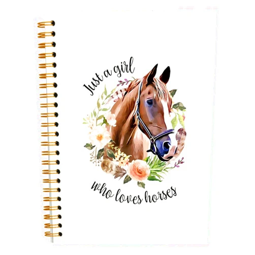 hold fizz Horse Notebook Journal - Horse Gifts for Girls Horse Lovers, Horse Journal Stuff for Girls, Notebook for Note Taking Work, Hardcover Spiral Notebook 5.5x8.3