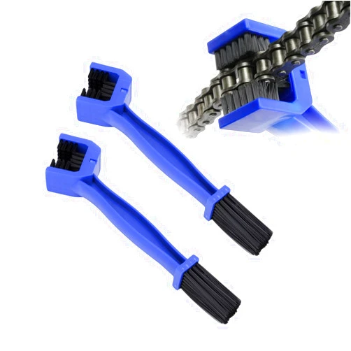 Sylvil 2 PCS Bike or Motorcycle Chain Washer, Motorcycle Chain Gear Scrubber Dirt Remover Washing Tool, Universal Mountain Bike Crankset Cleaning Brush, Motorcycle Accessories (Blue)