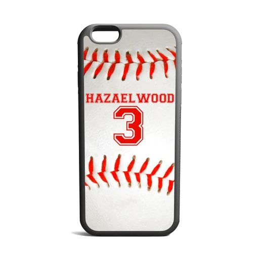 CodeiCases Compatible/Replacement Case Cover with Baseball Design and Custom Name and Number for iPhone 7 Black