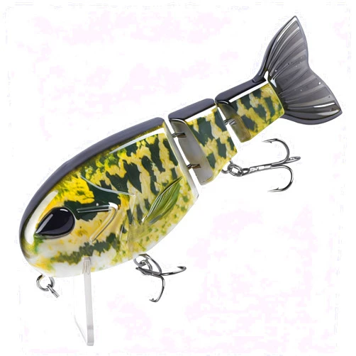 XOSQEF Swimbait Glide Bait for Bass Fishing, Realistic Jointed Hard Body Lure, Multi Jointed Glide Bait for Bass Pike Salmon