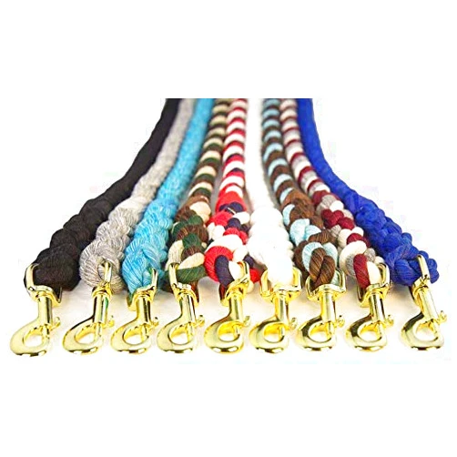 Ravenox Fms Cotton Rope Leash Lead | Special Edition - Glitter Colors (Royal Blue Glitter) | 1/2-inch x 6 Foot for Medium or Large Dogs & Pets |Handmade in The USA with 100% American Made Rope