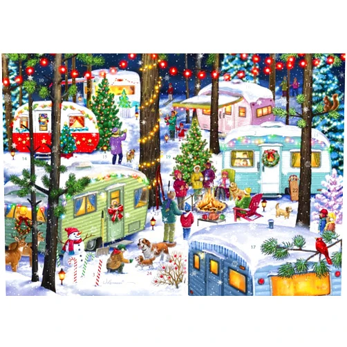 Vermont Christmas Company Camping for Christmas Advent Calendar (Countdown to Christmas) with Holiday Pictures by Vermont Christmas Company