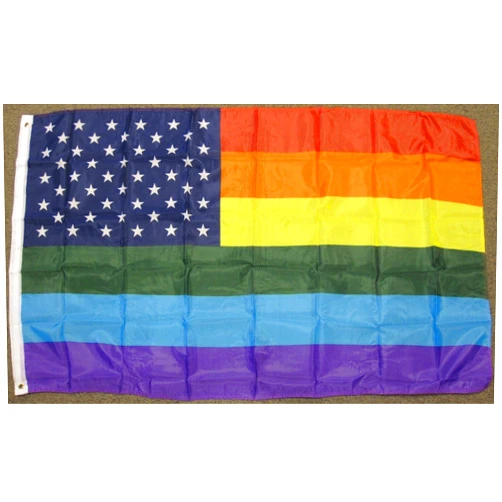 MyPartyShirt USA Rainbow 3' x 5' Flag