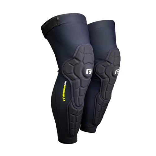 G-Form Pro-Rugged 2 Knee-Shin Guard - Comfortable Knee-Shin Guards with Pads - Protective Knee-Shin Guards for Biking & Cycling - Durable Compression Knee-Shin Guards - Black, Adult XL