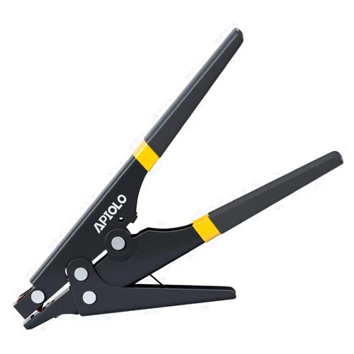 APIOLO Cable Tie Tool, Zip Tie Tool and Tensioning, Special for Cut Plastic Nylon Ties or Nylon Cable Tie, Black yellow color, 7.67 Inches Length