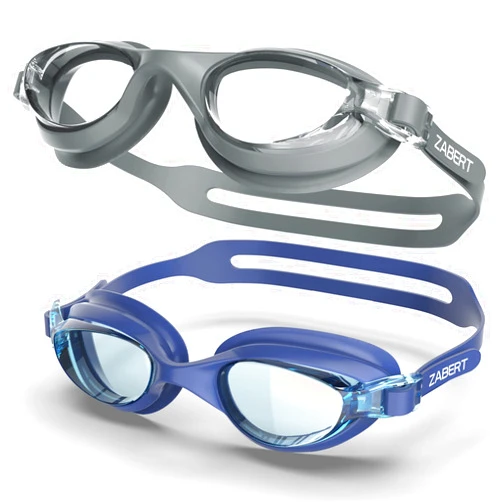 ZABERT 2 Pack Unisex-Adult & Youth Swim Goggles, W7