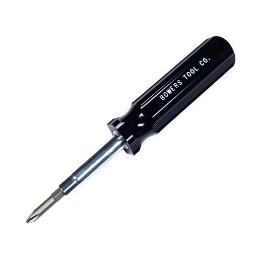 Bowers Tool Co. 6-1 Multi Bit Screwdriver Black Phillips Flat Slotted 6 in 1 Made in USA Bowers Tool Co.