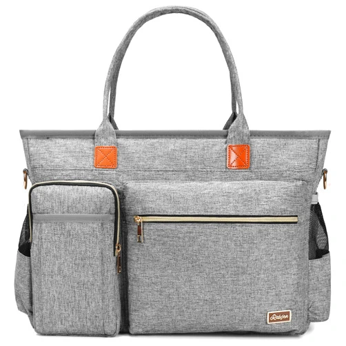 Rabjen Laptop Tote Bag, Middle Size Computer Messenger Teacher Bag with 15.6'' Padded Laptop Sleeve