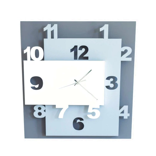 Arti & Mestieri Arti e Mestieri OR2869C78 Wall Clock, Metal, Anthracite/Aluminium/White, 40 x 8 x 40 cm