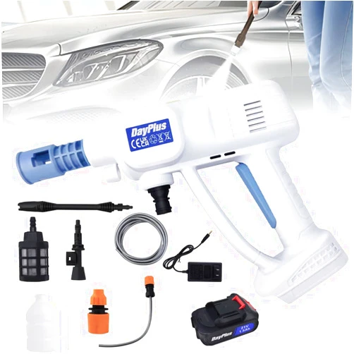 JAOSY Cordless Pressure Washer Gun, Car Washing High Pressure Washer Gun 21V Electric Portable Power Cleaner with Nozzle, Suitable for Outdoor Car, RV, Floor, Snow Foam Lance Foam