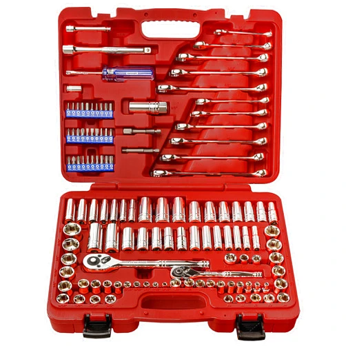 EPAuto Mechanics Tool Set Drive Socket Wrench Ratchets, SAE/Metric, 122-Piece