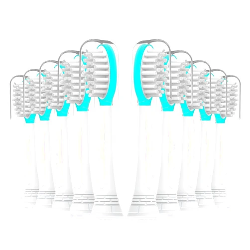 CILGEWH Kids Replacement Toothbrush Heads 10 Pack for Philips Sonicare Electric Toothbrush Soft Brush Head for Child 7+ for Boy Girl,Blue