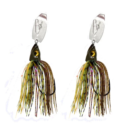 Reaction Tackle Tungsten Bladed Jig Heads for Fishing - Swimbait Fishing Jigs for Large and Smallmouth Bass, Trout, Walleye - Bass Fishing Lures Make a Chatter Sound -Vibrating Spinner Bait (2-Pack)