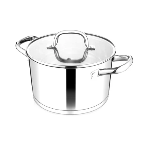 TeamFar 5 QT Stock Pot, Tri-ply Bottom Stainless Steel Stockpot Cooking Soup Pasta Pot with Lid for Gas/Induction/Electric Stoves, Non-toxic & Heavy Duty, Double Handles & Dishwasher Safe