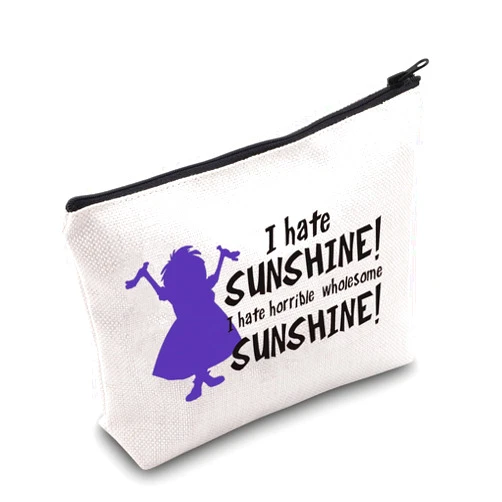 LEVLO Madam Mim Cosmetic Bag Sword Stone Movie Fans Gift I Hate Sunshine I Hate Horrible Whole Some Sunshine Makeup Zipper Pouch Bag(I Hate Sunshine)