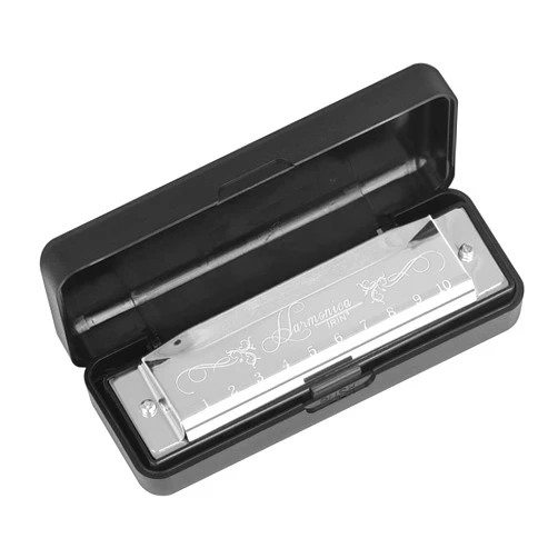 OriGlam Blues Harmonica Mouth Organ, Diatonic Blues Harmonica Key of C, 10 Holes 20 Tones Blues Harp Mouth Organ Harmonica (Silver)