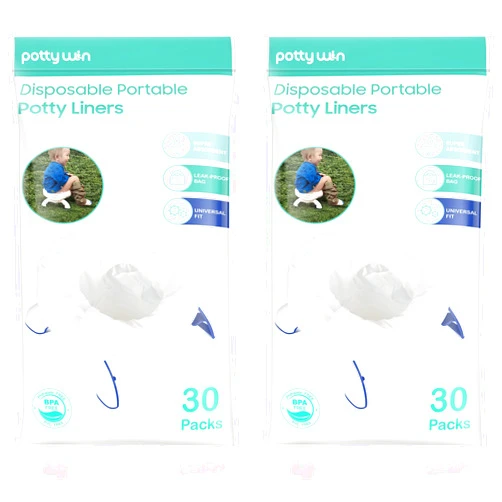 Minne Baby [60 Counts] Disposable Potty Liners compatible with OXO Tot 2-in-1 Go Potty, Universal Refill Bags for Toddler Travel