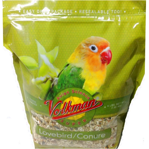 Volkman Avian Science Super Lovebird & Conure Diet Bird Food 4 Pound (Pack of 1)