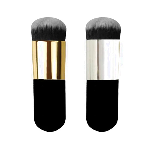 AFT90 2 Pieces Foundation Brush, Chubby Makeup Brush, Suit For Blending Liquid, Cream or Flawless Powder Cosmetics(Golden & Silver)
