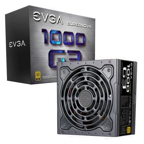 EVGA SuperNOVA 220-G3-1000-X1,1000 G3, 80 Plus Gold 1000W, Fully Modular, Eco Mode with New HDB Fan, 10 Year Warranty, Includes Power ON Self Tester, Compact 150mm Size, Power Supply