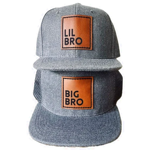 Fox + Fawn Big Bro & Lil Bro Matching Snapback Hat Set, Baby Toddler Youth Adult Mens Cap, Baby Pregnancy Announcement, Brother gift for boys, Gender Reveal, Adoption (Youth size and Baby/Toddler Size, Grey)