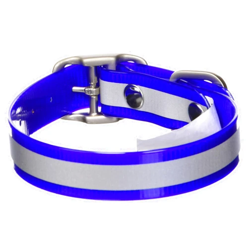 Dublin Dog Co. Dublin Dog Company Dublin Dog 12.5-Inch to 17-Inch KOA Reflective Waterproof Dog Collar, Medium, Blue