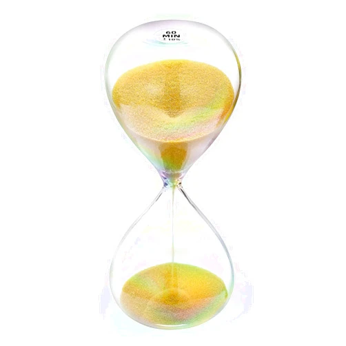 CNCJ Hourglass 60 Minute Sand Timer with 7 Colored Glass & Gold Sand Clock, Large Sand Watch 60 Min, Reloj de Arena 60 Minutos, 1 Hour Glass Sandglass Minimalist, for Home, Desk, Office Decorative