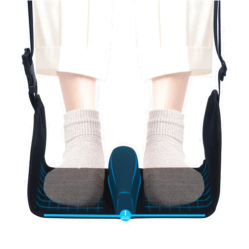Kortenlie Airplane Foot Hammock, Foot Hammock for Travel Accessories with Ergonomic Removable Foot Divider Design, Airplane Foot Rest, Premium Comfortable Memory Foam & Hardboard for No Feet Clashing(Large)