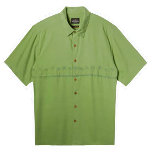 Quiksilver - Mens Tahiti Palms 4 Woven Shirt, Color Sea Glass, Size: Large