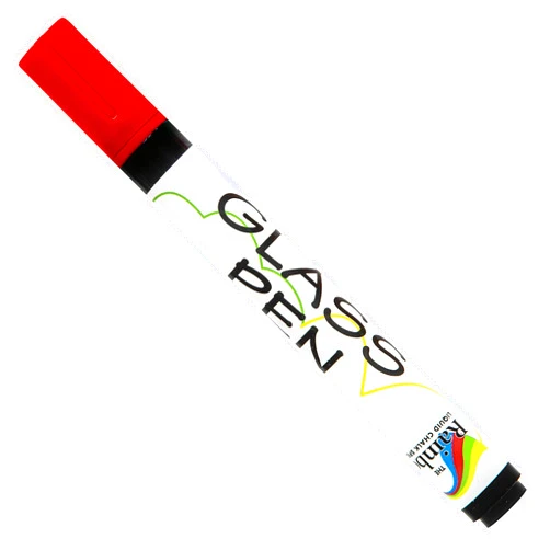 Rainbow Chalk Markers Limited Glass Pen Window Marker: Liquid Chalk Markers for Glass, Car Marker or Mirror Pen with Washable Paint - Car Windows, Mirror, Storefront Windows, Parade & Party, Holiday (Red, Fine Tip)
