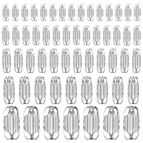 OIIKI 150pcs Ball Chain Connector Clasps Stainless Steel Silver Fits for 1.5/2.0/2.4/3.2/4.5mm Beaded Ball Chain Clips Replacement