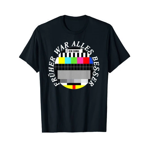 Testbild 80er 90er Vintage Geschenkidee Test picture – Previously everything was better – 80s 90s costume T-Shirt