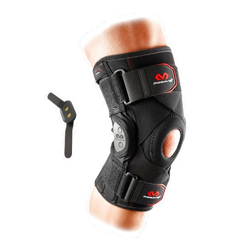 McDavid Hinged Knee Brace for Men and Women, Knee Brace with Side Stabilizers, Knee Compression Sleeves and Stability Straps for ACL, LCL, Arthritis, Tendonitis, MCL, Patella, Left and Right