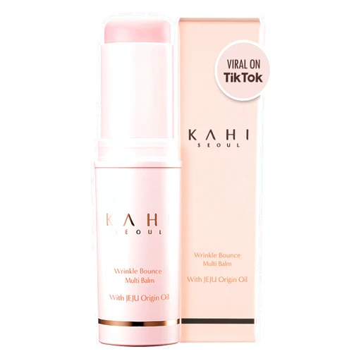 KAHI Wrinkle Bounce Multi Balm Stick | All-in-One Hydrating Lip Balm Eye Cream Neck Cream Make Up Base & Face Mist Moisture Balm Stick | Salmon DNA PDRN Balm Stick |Daily Face Moisturizer Stick