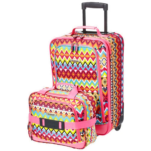 Rockland Fashion Softside Upright Luggage Set, Tribal, 2-Piece (14/19)