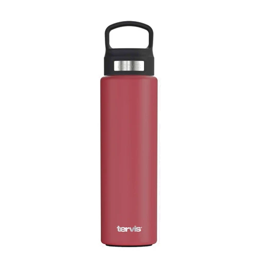 Tervis Powder Coated Stainless Steel Triple Walled Insulated Tumbler Travel Cup Keeps Drinks Cold, 24oz with High Performance Lid, Elderberry Wild