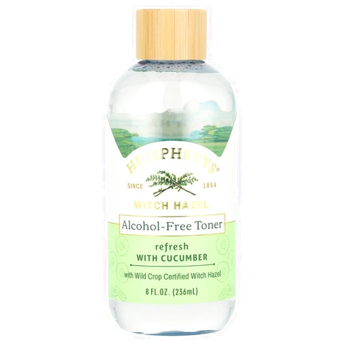 Humphreys Refresh Witch Hazel with Cucumber Alcohol-Free Toner, Clear, 8 Oz (Pack of 1)