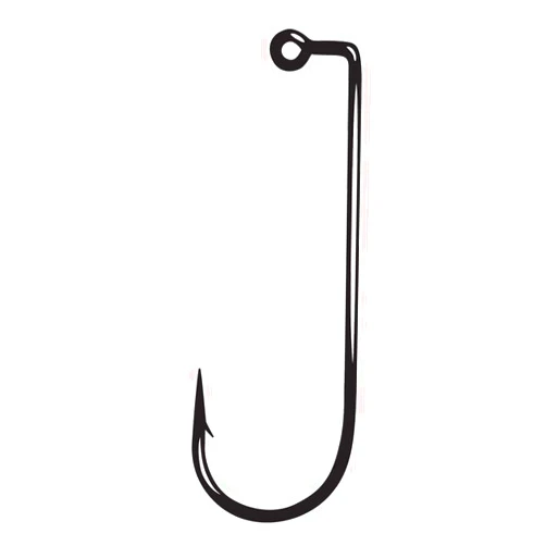 Gamakatsu 90 Degree Round Bend Heavy Wire Jig Hook-Pack of 25 (Black, 3/0)