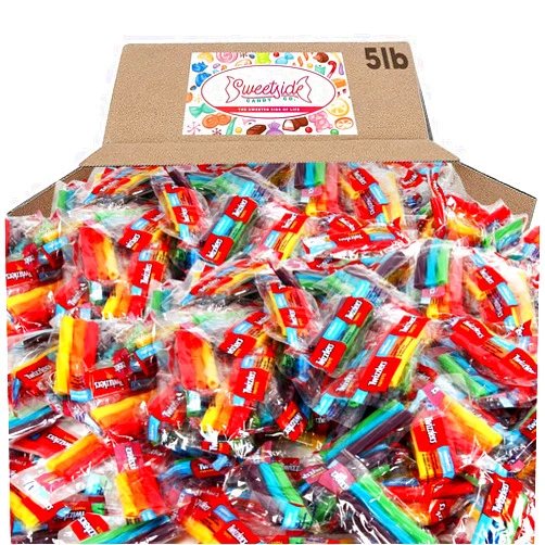 SWEETSIDE CANDY CO. TWIZZLERS Rainbow Twists Assorted Flavors - 2lb Bulk Multi Color Small Licorice Twizzlers Candy Strawberry, Orange, Lemonade, Watermelon, Blue Raspberry, & Grape Flavors for Party Favors, Birthdays