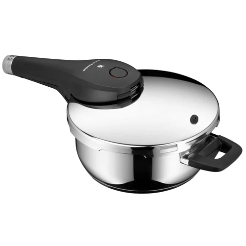 WMF Perfect Premium Pressure Cooker 3.0 litres Polished Stainless Steel 2 Cooking Levels All-in-One Rotary Knob, Dishwasher Safe, Diameter 22 cm Suitable for Induction, Stainless Steel, Silver