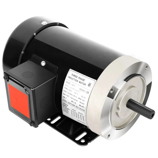 Cuilvu 3HP Electric Motor 3450RPM General Purpose Three Phase Motor 230V/460V CW/CCW TEFC 2Pole 60HZ