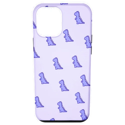 Cute Purple Dino T Rex In Case iPhone 12 mini Funny And Cute Dino Dinosaur T Rex In Purple For Girls Women Case