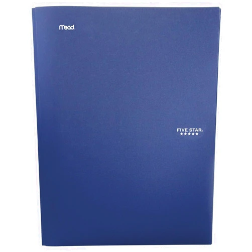 Five Star Stay-Put Pocket Folder, 11.62 x 9.31 x .25 Inches, Navy (72119)