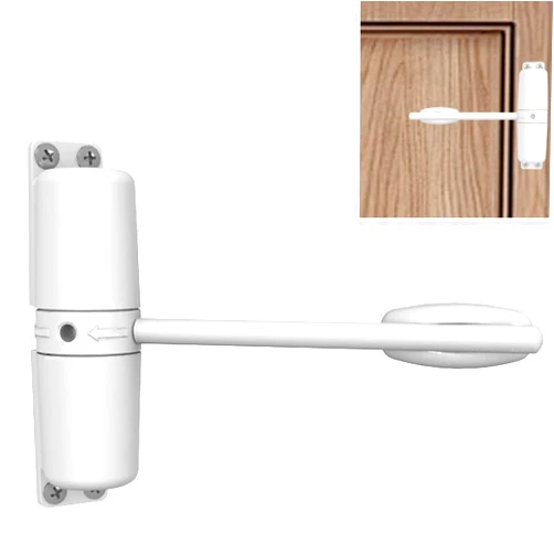 SimyVaid Door Closers,zinc Alloy Lasts 10 Years, 10 Minute Installation,Automatic Safety Spring Door Closer for All Types of Doors in Your Home, converts hinged Doors to Automatic Closing, （White）