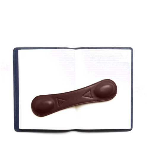 Leatherology Brown Leatherology Bookweight - Flexible Leather Center, Weighted Sides, Versatile Gift