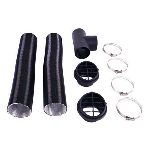 ZTUOAUMA 60mm Diesel Heater Air Duct Hose T-Piece Connector Outlet Vent Clips Kit Compatible with Eberspacher Webasto Air Diesel Parking Heaters 2KW 102114310000 398497