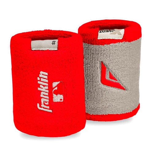 Franklin Sports MLB Wristbands - Xvent - Baseball + Softball - 4 inches - Breathable + Durable