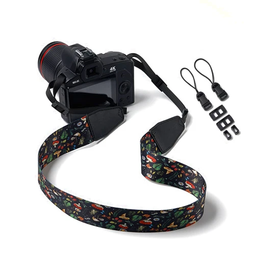 RVDZKJ Woodland Fern Moth Dragonfly Mushroom Amanita Camera Strap-Fit For DSLR/SLR/Mirrorless Canon Nikon Sony Olympus,Quick Release Adjustable Shoulder & Neck,Great Gift for Men&Women Photographers