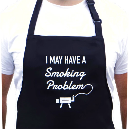 BBQ Bruddahs - Funny Apron for Men - I May Have a Smoking Problem - Black - BBQ Grilling Apron - Great Joke Gift for Husband, Dad, Brother, Boyfriend